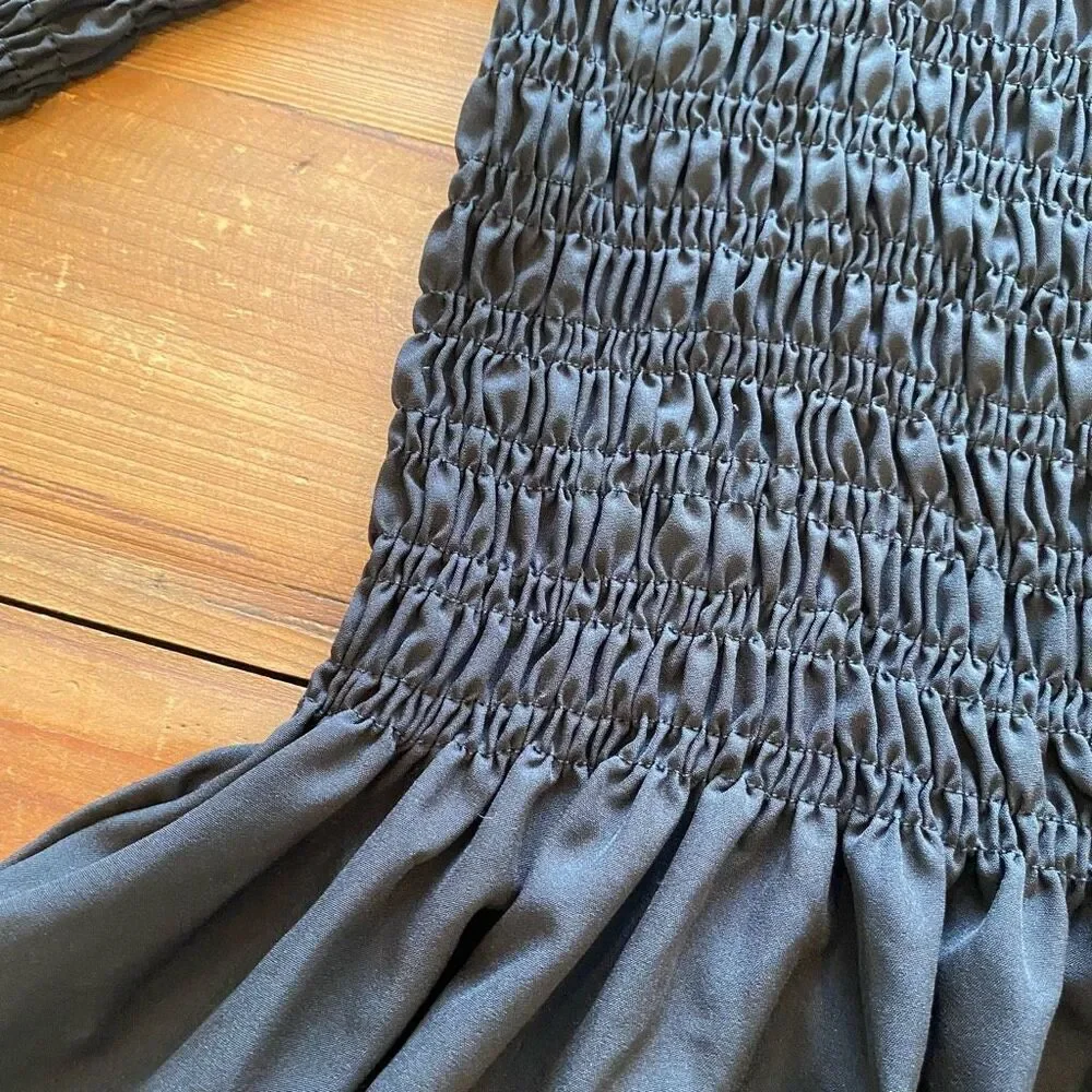 Shein Black Shirred Dress Or Tunic Size 5